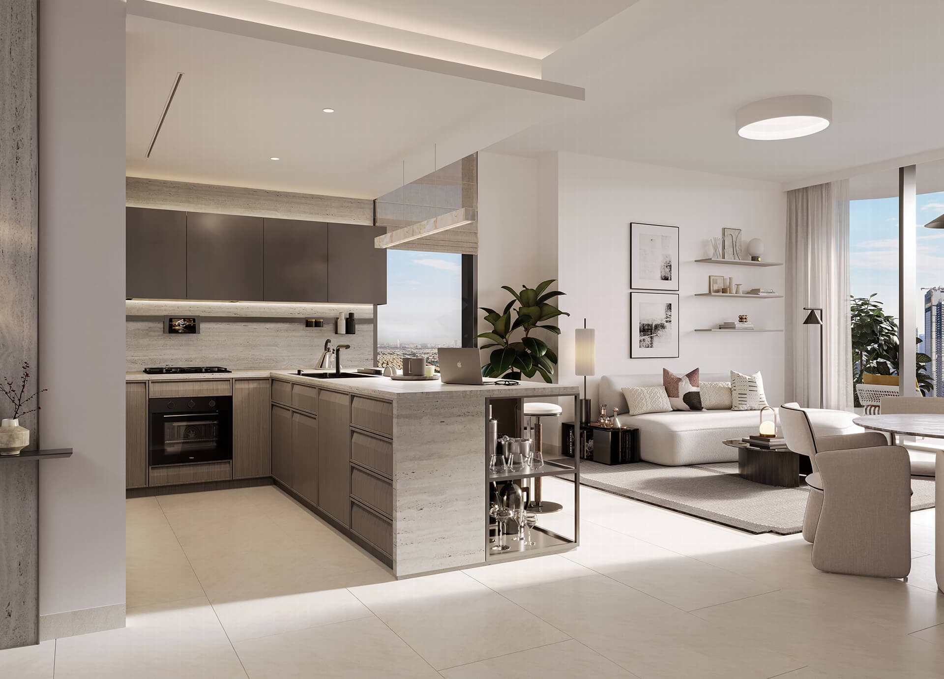 Family-friendly minimalist interior